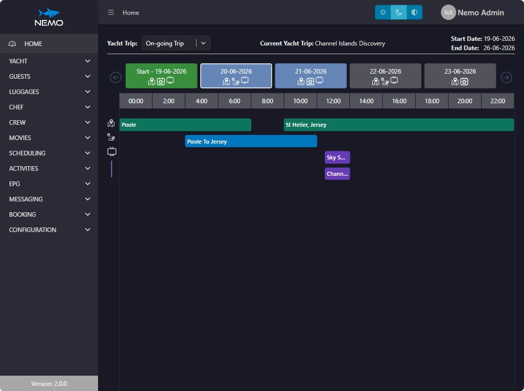 Nemo crew interface